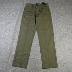Club Monaco Pants Womens 31 NWT Utility Green‎ Front Seam Military Straight Leg